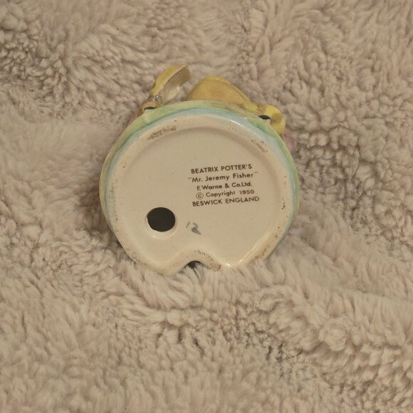 Vintage Rare Beswick England Beatrix Potter Mr. Jeremy Fisher Figurine - Picture 6 of 7